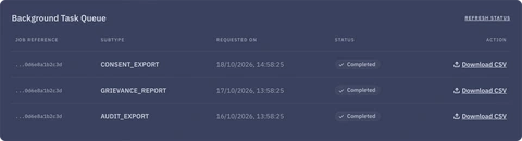 The background task queue with test exports.